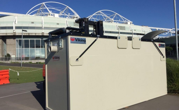 Mobile wastewater tank made of Paneltim panels